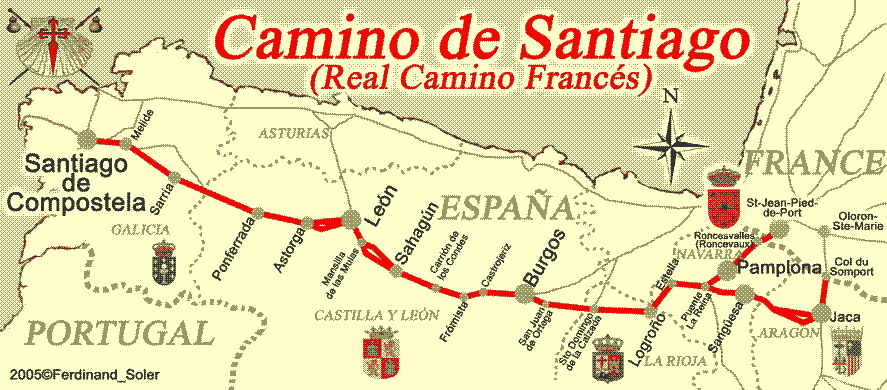 Camino French Way Map